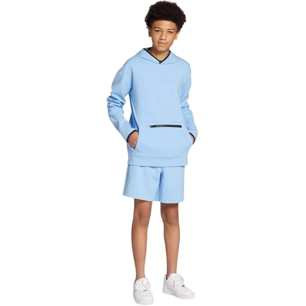 DSG Boys XS Academy Blue Sport Fleece Pullover Activewear Athletic Hoodie J14-36